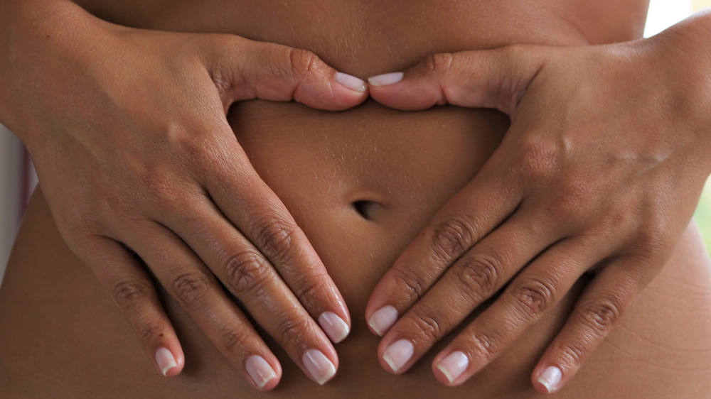 hands on stomach